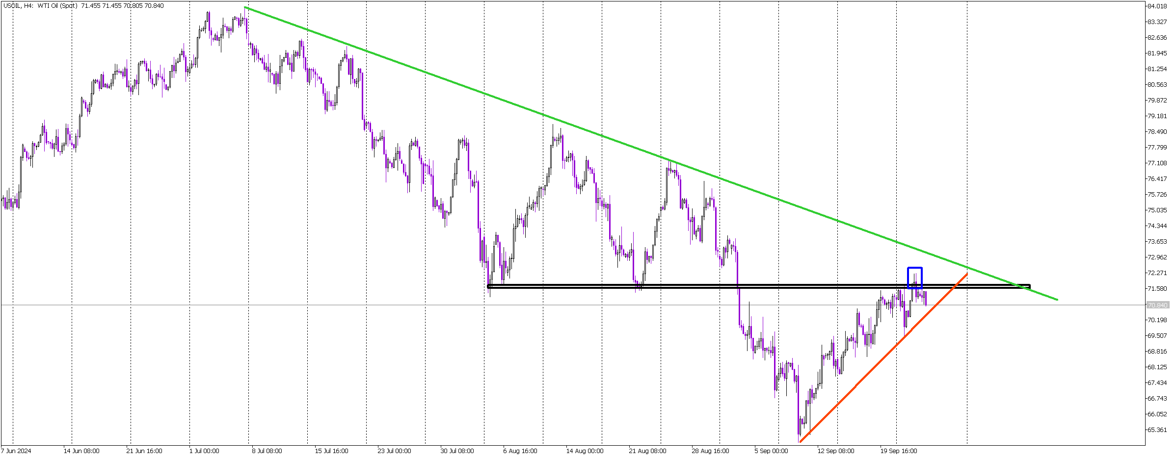 WTI Oil: False Breakout Signals Potential Downtrend